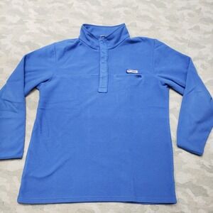 Columbia PFG Sweatshirt Mens Large Blue Fleece Fishing Outdoors Long Sleeve